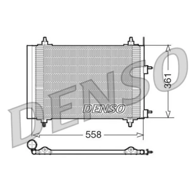 Kuva DENSO DCN21015 Ilmastoinnin Lauhdutin Vedenerottimella 558x361x16 R 134a 558 PEUGEOT: 307 Hatchback, Farmari, SW
