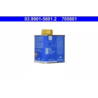 Kuva ATE DOT 4 03.9901 5801.2 Jarruneste 0,5 AUDI: A4 B7 Sedan, Avant, B8 BMW: X3, 2 Gran Tourer, VOLKSWAGEN: GOLF 2, Jetta