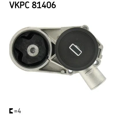Kuva SKF VKPC 81406 Vesipumppu 4 Tiivisteillä Valurauta Moniurahihnavedolle SKODA: Favorit Hatchback, FELICIA 2, 2 Kombi