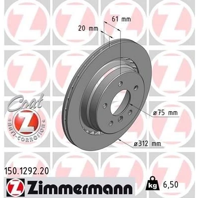 Kuva ZIMMERMANN COAT Z 150.1292.20 Jarrulevyt 312 20 6/5 5 120 Tuuletettu, ulko pinnoitettu hiiliteräs BMW: 3 Sedan, Coupe, Cabriolet
