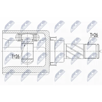 Kuva Nivelsarja, vetoakseli, Etuakseli, vasen NISSAN QASHQAI SUV II, RENAULT KADJAR OE 391014EA0B