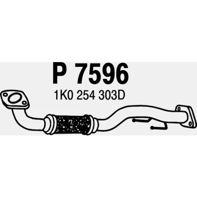 Kuva Pakoputki, Edessä VW OE 1K0254303D, 1K0254307Q