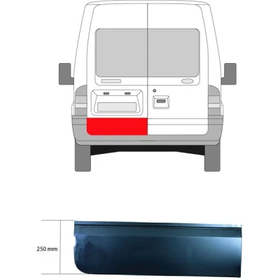 Kuva Takaovi, Taakse, vasen FORD TRANSIT Buss, Skåp, TOURNEO Buss OE