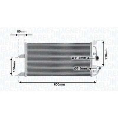 Kuva MAGNETI MARELLI 350203852000 Ilmastoinnin Lauhdutin 520x280x35 280 520 35
