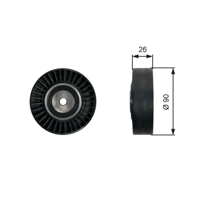 Kuva GATES T36461 Ohjainrulla FleetRunner Micro V Stretch Fit VOLKSWAGEN: Crafter 30 50 Van, 35 Bussi
