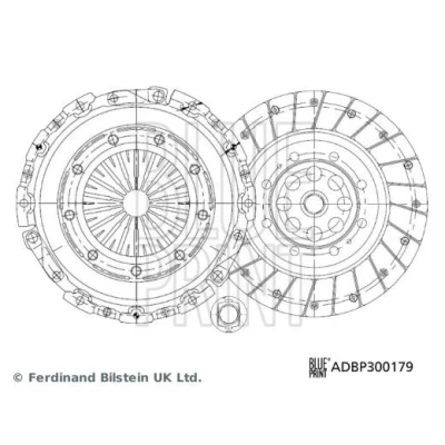 Kuva BLUE PRINT ADBP300179 Kytkinpaketti kolmiosainen synteettinen rasva irroitinlaakerilla 226 PEUGEOT: 307 Hatchback, SW, Farmari