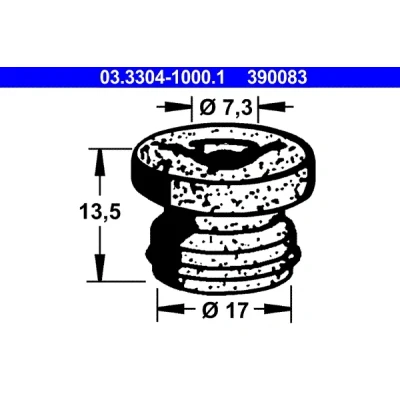 Kuva ATE 03.3304 1000.1 Tulppa, jarrunestesäiliö