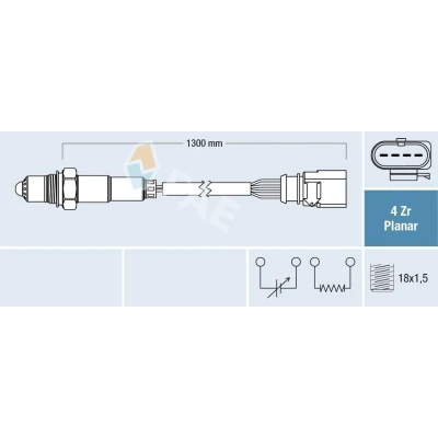 Kuva Lambda sondi AUDI, MERCEDES BENZ, PORSCHE, SEAT, SKODA, VW OE 022 906 262 BT, CB, 03C BD