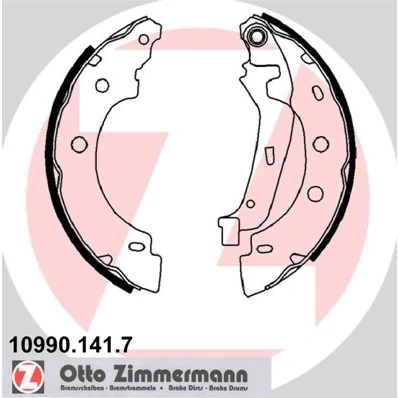 Kuva ZIMMERMANN 10990.141.7 Jarrukengät 203 39 Vivulla, Valokuva vastaa toimituslaajuutta