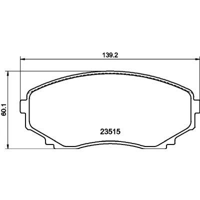 Kuva HELLA 8DB 355 009 641 Jarrupalat akustisella kulumavaroittimella Tarvikkeilla MAZDA: MPV 2