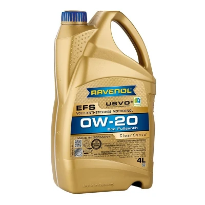Kuva Ravenol EFS EcoFullSynth 0W 20 4l Moottoriöljy 1111105 004 01 999 VOLVO: V70 3, V60 I, V40 Hatchback, BMW: 3 Sedan, Touring, 1 Hatchback