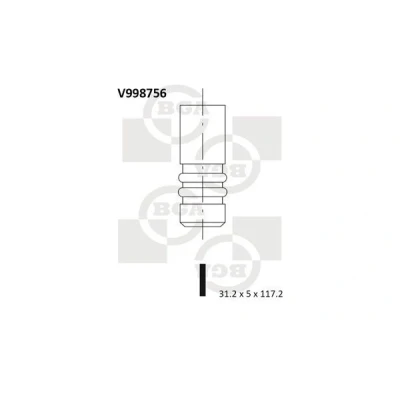 Kuva Imuventtiili CHEVROLET, FIAT, OPEL, SAAB, VAUXHALL OE 24433078, 55557862, 642011