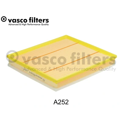 Kuva DAVID VASCO A252 Ilmansuodatin 48 299 341 suorakulmainen (rectangular) Suodatinpanos Esisuodattimella FORD: Transit V363 Van