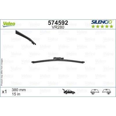 Kuva Pyyhkijänsulka Valeo 574592 380mm Takana Flatblade pyyhinsulka (rungoton)