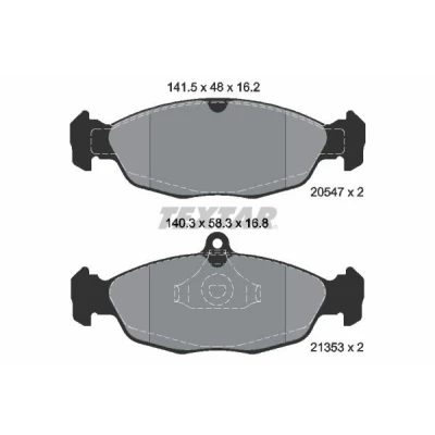 Kuva TEXTAR 2054701 Jarrupalat Kulumisenilmaisemelle OPEL: Vectra A Sedan, Astra F Caravan, Corsa TR, JAGUAR: XJ Sedan