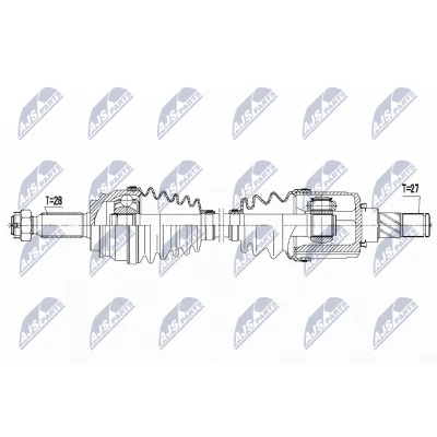 Kuva NTY NPW CH 046 Vetoakseli Etuakseli, vasen 650 JEEP: Compass