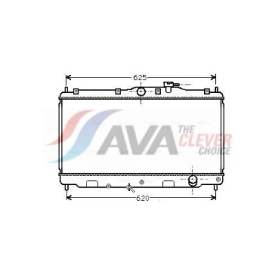 Kuva AVA COOLING SYSTEMS HD2016 Jäähdytin Alumiini 352mm 668mm 22mm Ilman nestesäiliötä Jäähdytysrivat juotetut HONDA: ACCORD 4