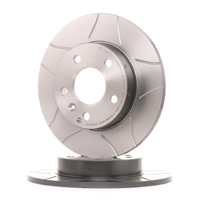 Kuva BREMBO MAX LINE 08.7627.75 Jarrulevyt 264 10 5 täysi, lovella pinnoitettu Ruuveilla OPEL: Astra G Caravan, H Hatchback, Caravan