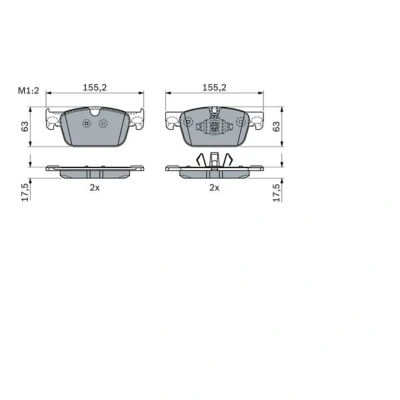 Kuva BOSCH 0 986 424 333 Jarrupalat Low Metallic VOLVO: V90 II Farmari, V60 II, S90