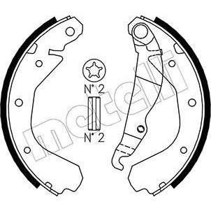 Kuva Jarrukenkäsarja, Taka akseli OPEL, VAUXHALL OE 1605055, 1605590, 1605689