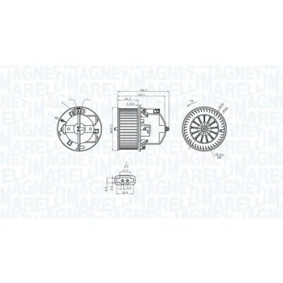 Kuva MAGNETI MARELLI 069412360010 Sähkömoottori, Sisätilanpuhallin 12 VOLVO: V70 3
