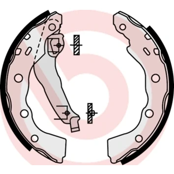 Kuva BREMBO S 54 515 Jarrukengät 203 39 Seisontajarrukahvalla MITSUBISHI: Carisma Sedan, Hatchback