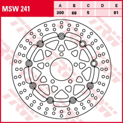 Kuva TRW MSW241 Jarrulevyt 300 5 uiva jarrulevy