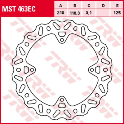 Kuva TRW MST463EC Jarrulevyt 210 3,1
