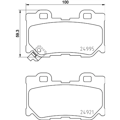 Kuva HELLA 8DB 355 015 421 Jarrupalat akustisella kulumavaroittimella NISSAN: 370Z Coupe, INFINITI: FX SUV