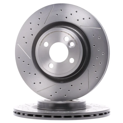 Kuva BREMBO COATED DISC LINE 09.B754.21 Jarrulevyt 316 22 4 tuuletettu sisältä, uritettu/rei&#039;itetty pinnoitettu hiiliteräs MINI: Hatchback, Clubman