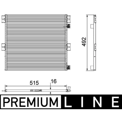 Kuva Lauhdutin, ilmastointilaite MAHLE ORIGINAL AC 125 000P