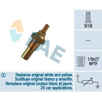Kuva Jäähdytysnestelämpötilan sensori FORD FIESTA II, Skåp/halvkombi, TRANSIT Buss, Flak/chassi, Skåp OE 09174396, 1583836, 1591