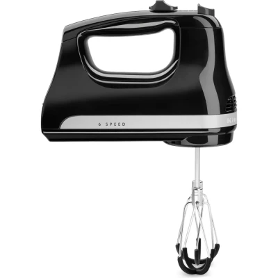 Kuva KitchenAid Sähkövatkain 6 Nopeudella Ja Silikonireunaisilla Vatkaimilla 5khm6118 Onyx Black