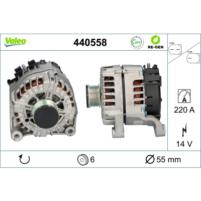 Kuva VALEO 440558 Laturi 14V 220A BMW: 3 Touring, Sedan, X3