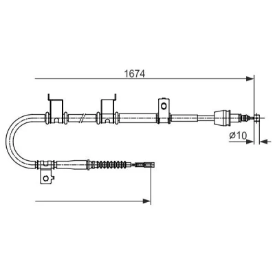 Kuva BOSCH 1 987 482 714 Käsijarruvaijeri 1674mm