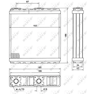 Kuva NRF 52098 Lämmityslaitteen Kenno NISSAN: ALMERA 1 Hatchback