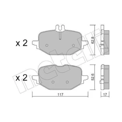 Kuva METELLI 22 1359 1 Jarrupalat Kulumisenilmaisemelle