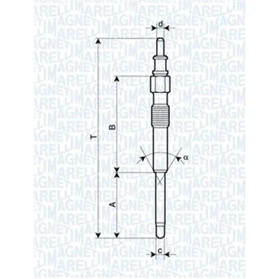 Kuva MAGNETI MARELLI 062900042304 Hehkutulppa 11,5V 10A M10X1 SMART: Fortwo II Coupe