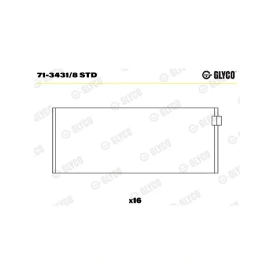 Kuva GLYCO 71 3431/8 STD Kiertokangen Laakeri