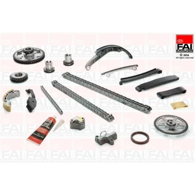 Kuva FAI AutoParts TCK41 Jakoketjusarja Tiivisteillä, Hammaspyörillä Yksinkertainen, Kaksoisketju, Rullaketju NISSAN: X Trail, Almera 2 Limousine