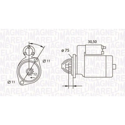 Kuva MAGNETI MARELLI 063523627010 Starttimoottori 12 1,4 ALFA ROMEO: 159 Sedan, Sportwagon