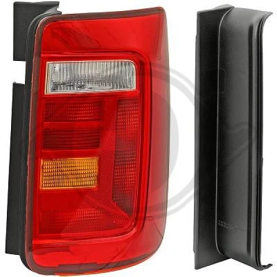 Kuva DIEDERICHS 2297790 Takavalot Oikea Punainen Ilman lampun kantaa VOLKSWAGEN: CADDY 4 Kombi