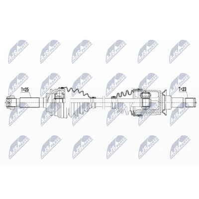 Kuva NTY NPW CH 050 Vetoakseli Taka akseli, oikea 822 JEEP: Compass