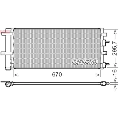 Kuva DENSO DCN10053 Ilmastoinnin Lauhdutin Vedenerottimella R 134a FORD: Mondeo 5 Kombi