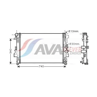 Kuva Jäähdytin,moottorin jäähdytys AVA QUALITY COOLING MSA2356