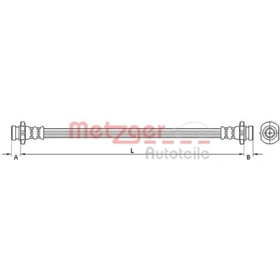 Kuva METZGER 4110851 Jarruletku 190 NISSAN: Qashqai 2, / Qashqai+2 I