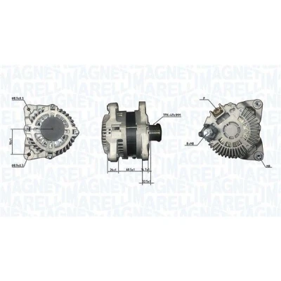 Kuva MAGNETI MARELLI 063732186010 Laturi 14V 185A NISSAN: NV400 Van, RENAULT: MASTER 3 Kasten