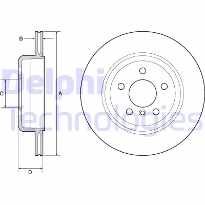 Kuva DELPHI BG4664C Jarrulevyt 330 20 5 Tuuletettu pinnoitettu hiiliteräs ilman pyöränlaakeria, ABS sensorirengasta BMW: Sedan, Touring