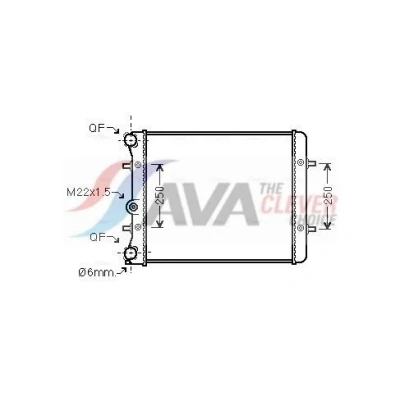 Kuva PRASCO VN2152 Jäähdytin Alumiini 430 414 23 pikaliittimet Jäähdytysrivat mekaan. kiinnitetyt VOLKSWAGEN: Golf 4, 4 Variant, Bora Sedan