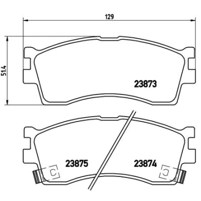 Kuva BREMBO P 30 016 Jarrupalat akustisella kulumavaroittimella Ilman tarvikkeita KIA: Rio I Farmari